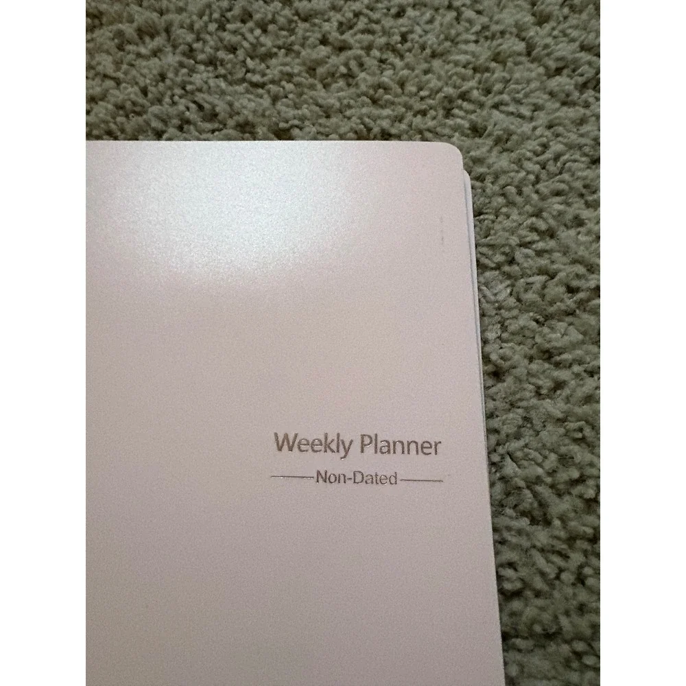 New Weekly‎ Planner Non Dated Undated Pink Habit Tracker Goals Organizer